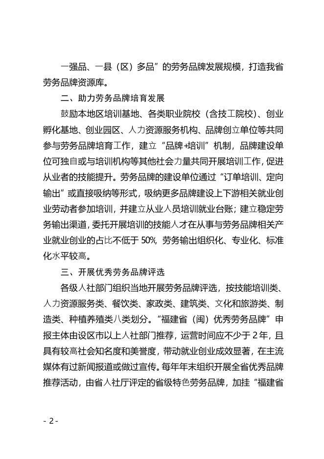 附件1 福建省人力资源和社会保障厅办公室关于做好2023年劳务品牌建设工作的通知.pdf
