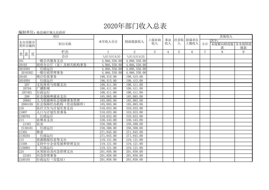 2020年部门收支总表.xls
