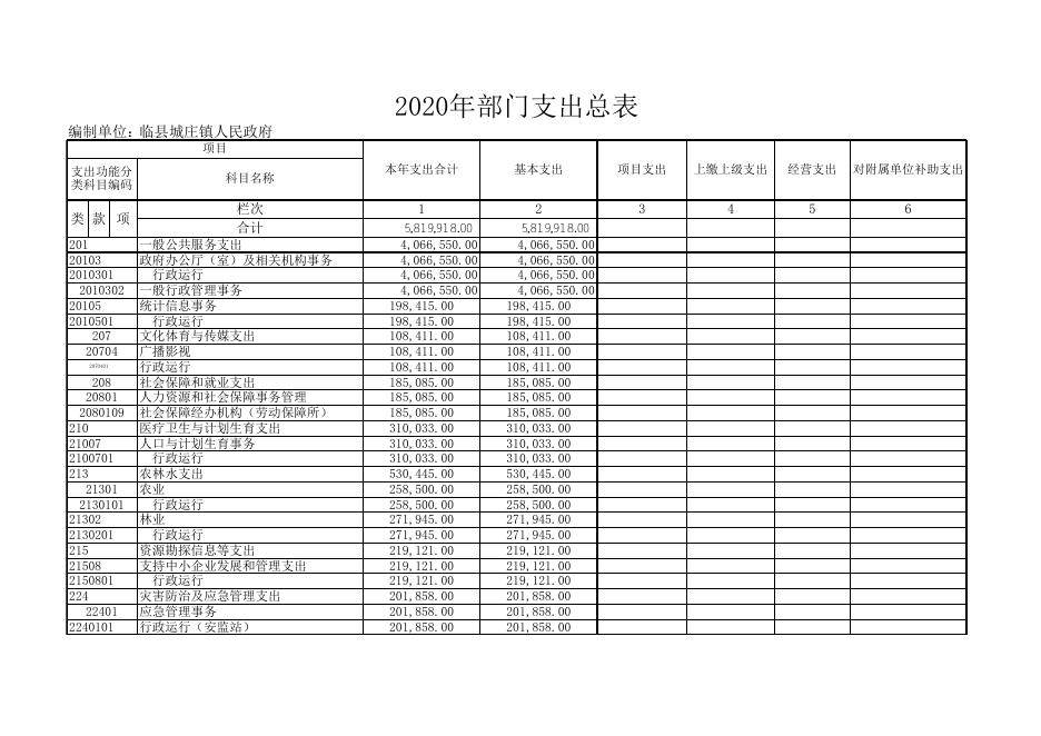 2020年部门收支总表.xls