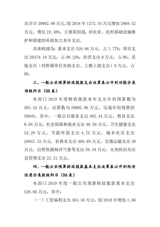 2019年襄垣县王桥镇人民政府决算公开部门概况及决算说明.docx