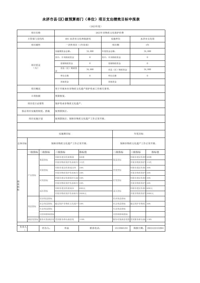 文化馆9个项目支出绩效目标申报表.xls