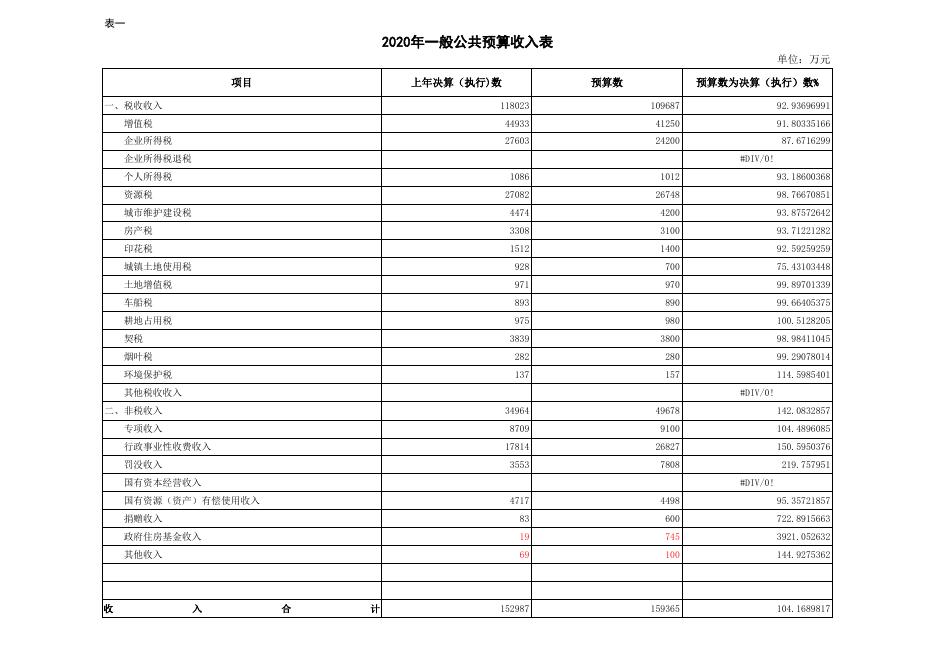 长子县2020年地方财政预算表.xls