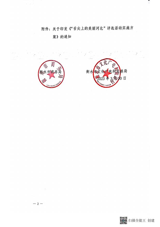 衡水市商务局 衡水市文化广电和旅游局关于转发《“舌尖上的美丽河北”评选活动实施方案》的通知.pdf