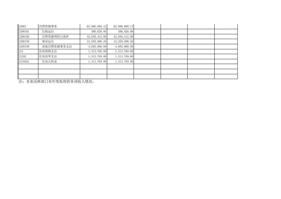 孝义市自然资源局2020年部门决算公开表.xls
