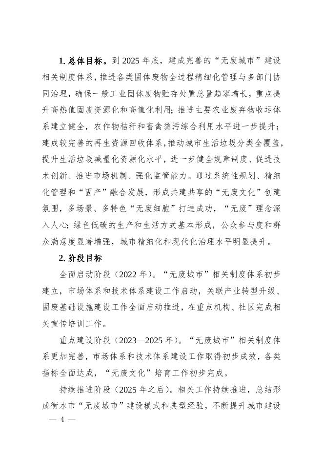 衡水市“十四五”时期“无废城市”建设实施方案.doc