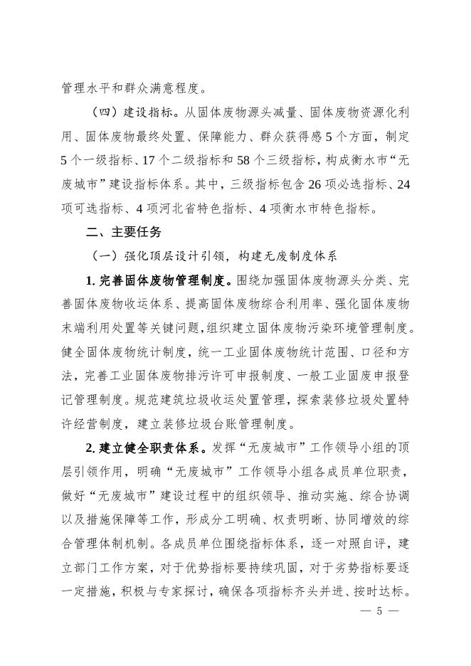 衡水市“十四五”时期“无废城市”建设实施方案.doc