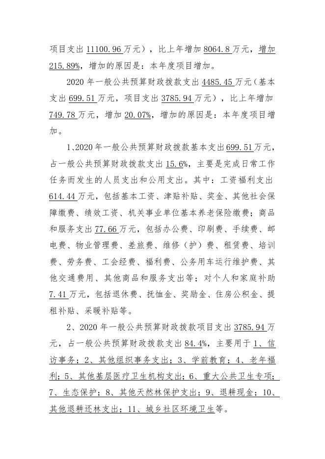 岚县东村镇人民政府2020年度决算公示说明.doc