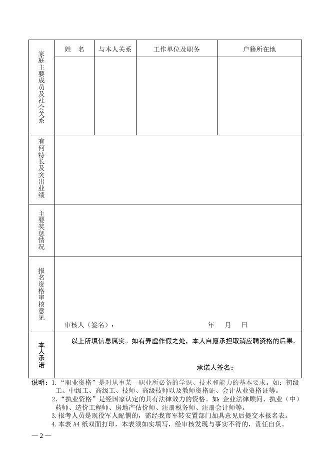 附件3：珠海市事业单位公开招聘人员报名表.doc