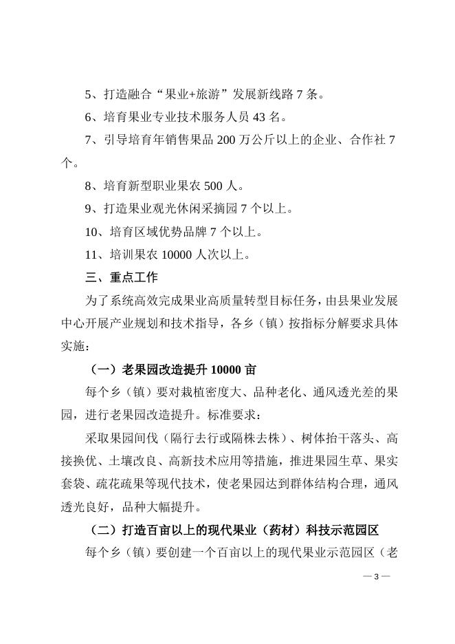 平陆县人民政府办公室关于印发《平陆县2022年果业高质量 转型发展实施意见》的通知.doc