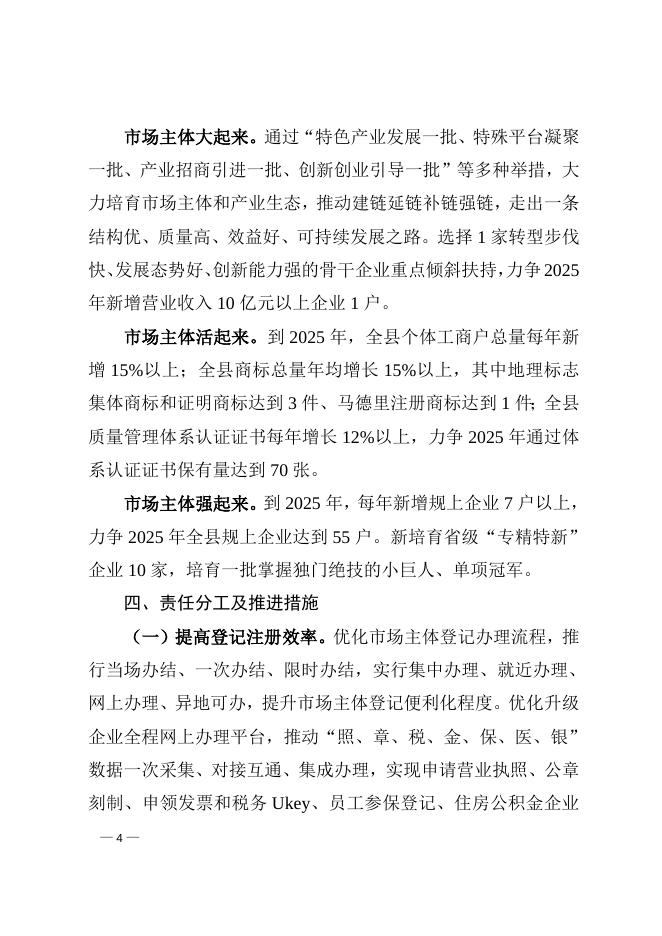 平陆县人民政府办公室 关于印发《平陆县市场主体倍增工程实施方案》的通知.doc