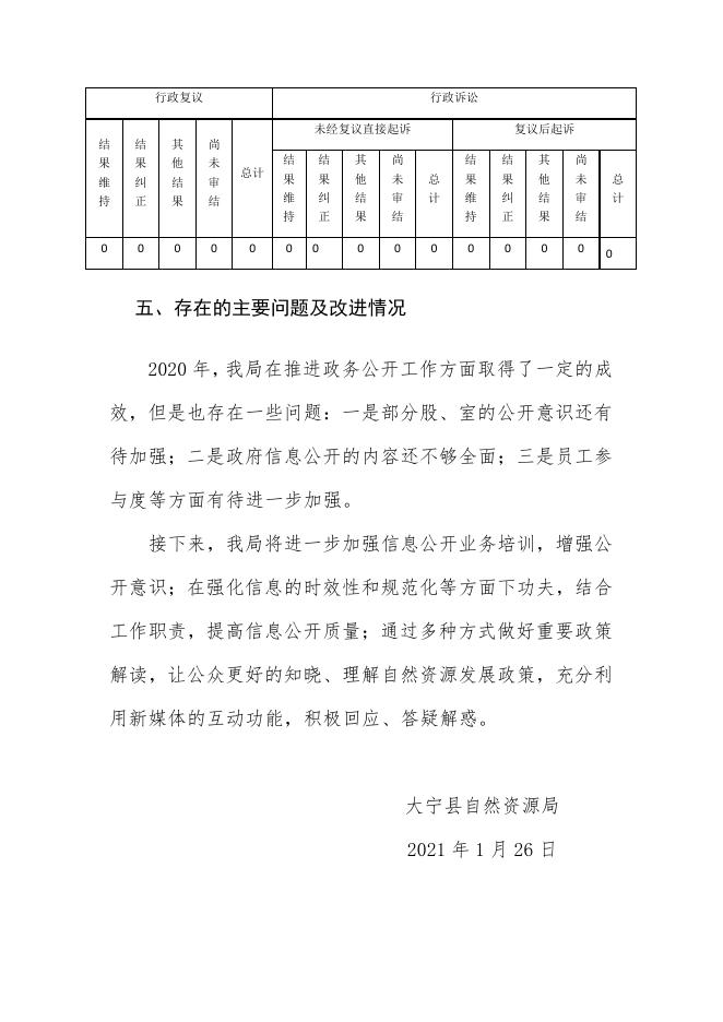 大宁县自然资源局2020年政府信息公开工作年报.pdf