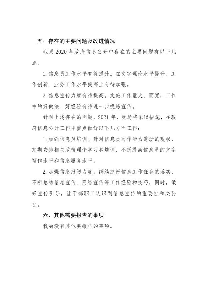 文旅局2020年度政府信息公开工作年度报告.pdf