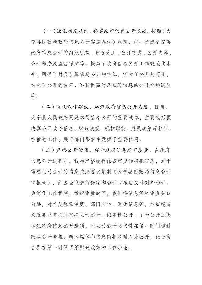 大宁县财政局%0A2021年政府信息公开工作年度报告.pdf