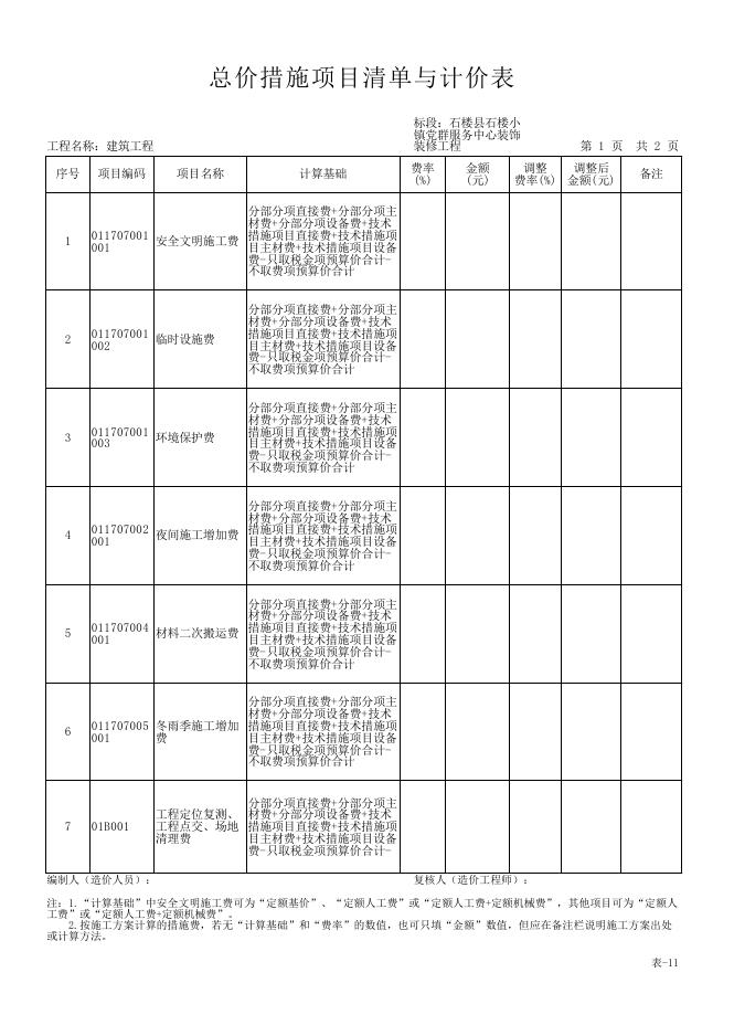 清单石楼县石楼小镇党群服务中心装饰装修工程.pdf